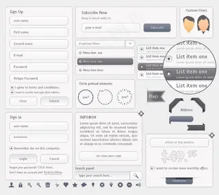 网页设计的导航菜单矢量素材02