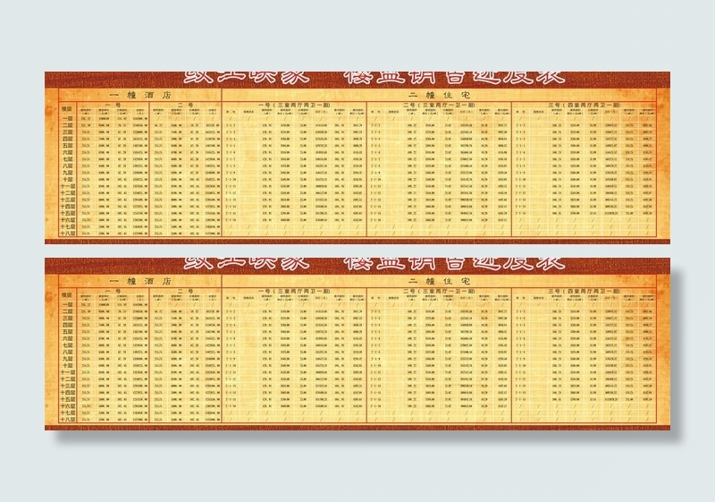 楼盘销售进度表图片