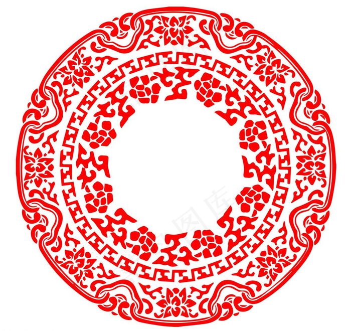 圆形花纹图片ai矢量模版下载