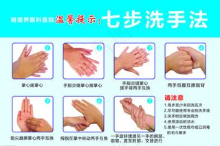 七步洗手法KT板