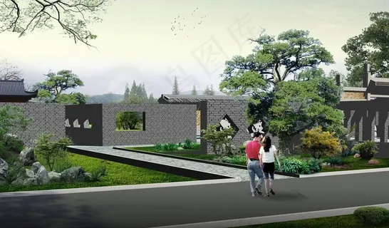 公园效果图图片 公园效果图图片