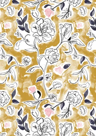 涂鸦图案手绘图案设计抽象几何花型设...