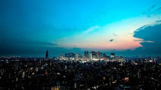 城市夜景电影片头