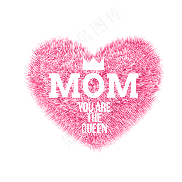 节日元素 母亲节 英文字母 矢量图 心形 粉红色免费下载 粉红色