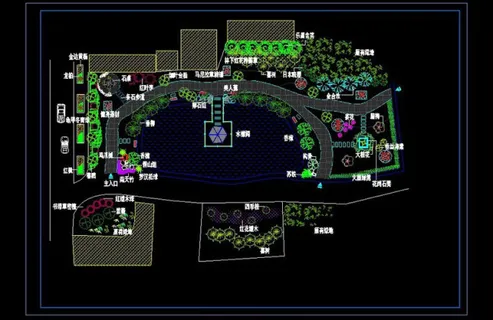 小游园绿化规划设计图