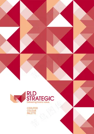 创意七巧板背景矢量素材几何形背景