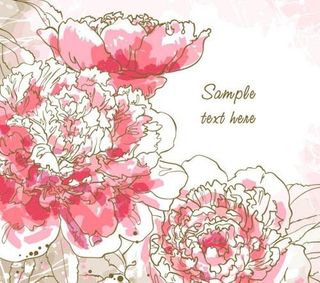 手绘浪漫背景矢量素材