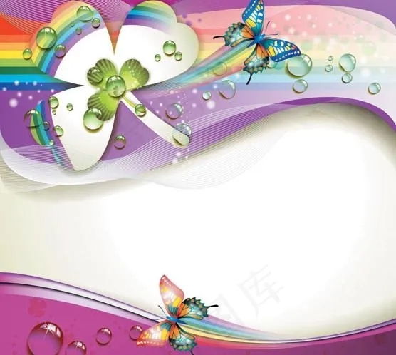 动感梦幻蝴蝶背景图片eps,ai矢量模版下载