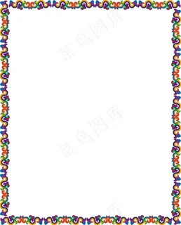 五彩花边素材