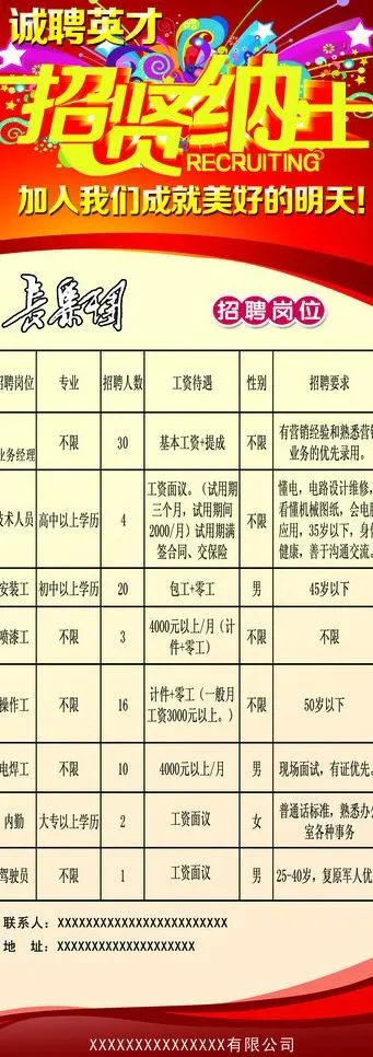 招聘 招贤纳士图片psd模版下载