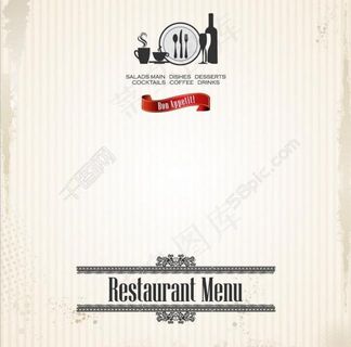 西餐厅菜单封面图片