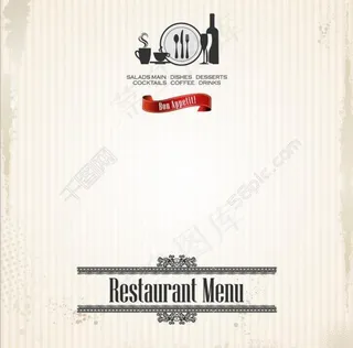 西餐厅菜单封面图片