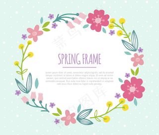 花朵花纹时尚唯美边框素材背景