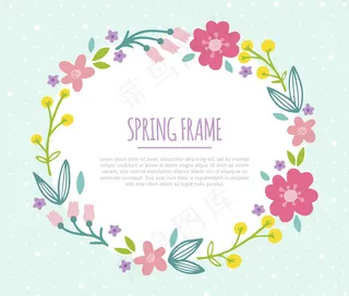 花朵花纹时尚唯美边框素材背景