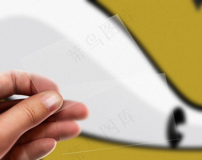 透明高档名片样机ai矢量模版下载
