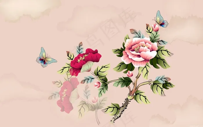 中国风花卉背景素材