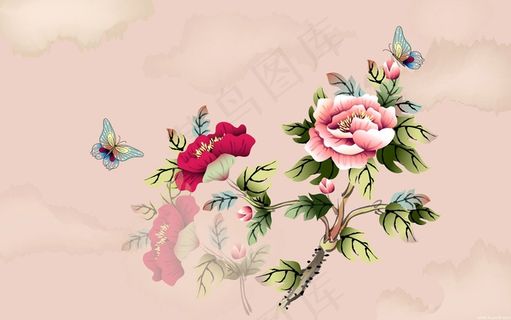 中国风花卉背景素材