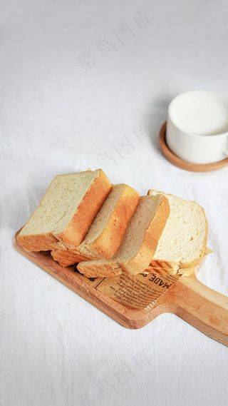 西式方块面包高清摄影图片