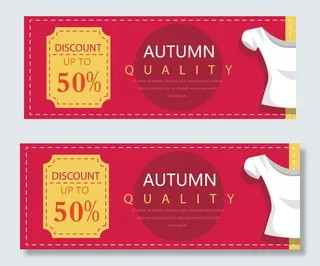 2017秋季服装促销特卖优惠券