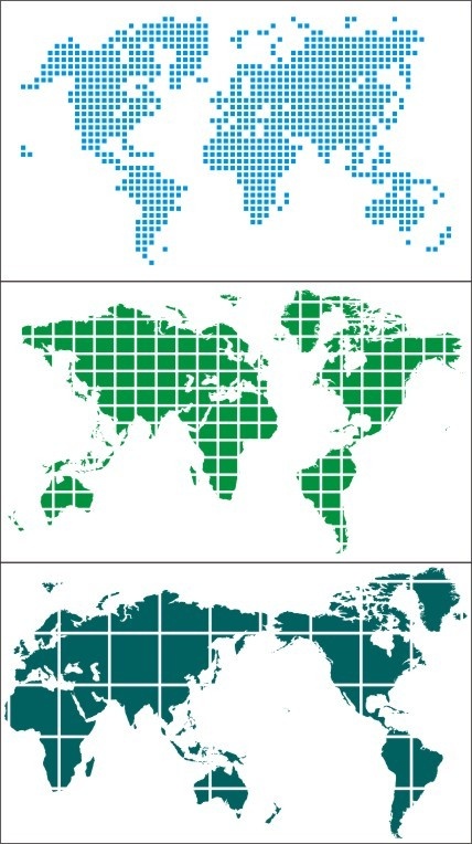 网格世界地图cdr矢量模版下载