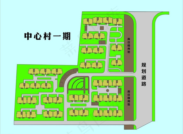 小区规划图图片