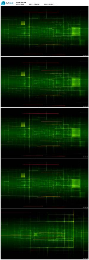 绿色动感线条LED视频素材
