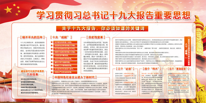 学习贯彻十九大党建海报