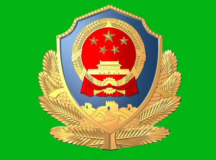 超精细警徽PSD分层素材psd模版下载