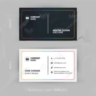 高档时尚简约名片设计矢量素材