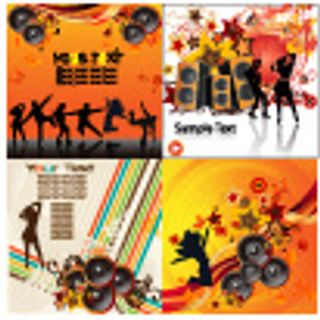 超酷音乐背景矢量素材