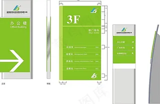 矢量导视牌素材