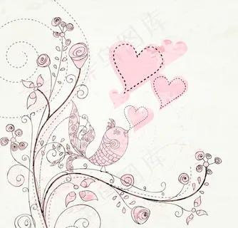 春天背景矢量插画