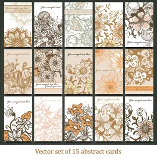 花纹卡片背景01—矢量素材