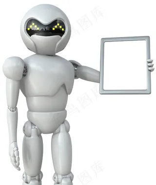 拿着镜子的机器人