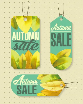 秋叶装饰促销吊牌