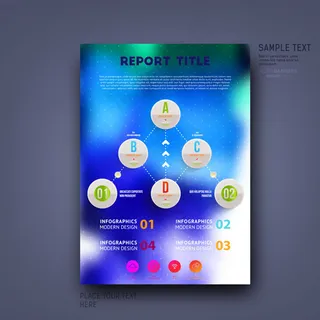 炫彩时尚单页矢量模板图片