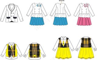 男女童装秋冬西装马甲连衣裙款式图平...