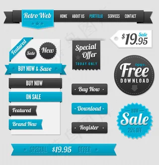 经典标签标贴01-PSD分层