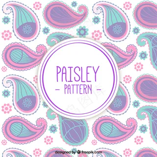 粉红色和紫色的花纹图案