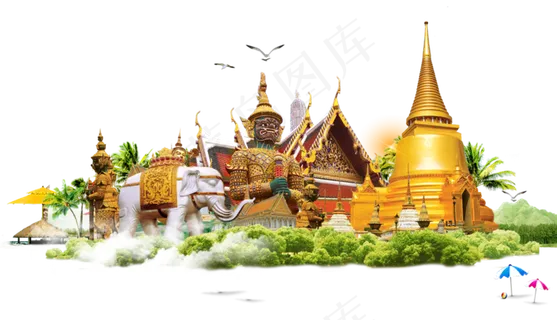 旅游文化旅游素材透明免抠png