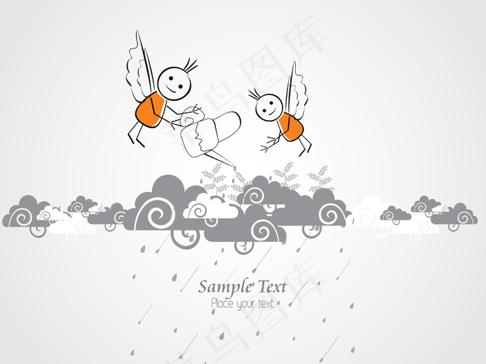 摘要下雨的背景