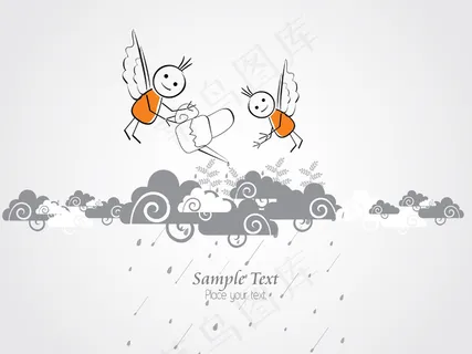 摘要下雨的背景