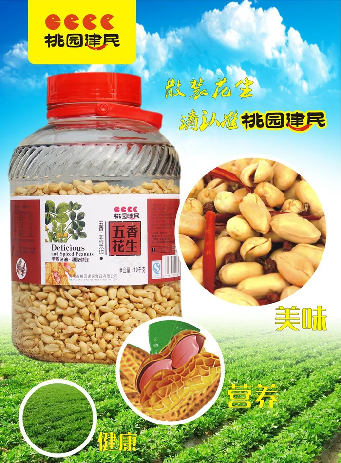 灌装 花生海报cdrcdr矢量模版下载
