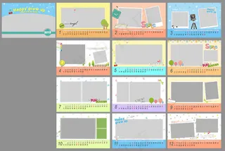 可爱 儿童台历 模板PSD 300...