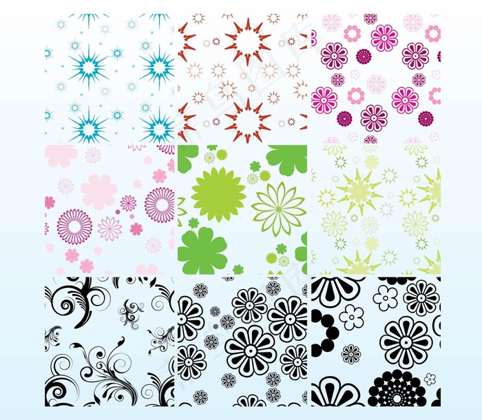 各种花朵底纹素材无限放大