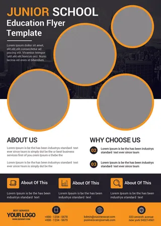 校园辅导补习班DM传单PSD模板