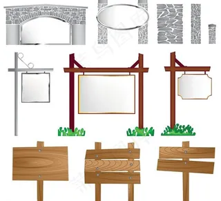 指示牌矢量素材图片
