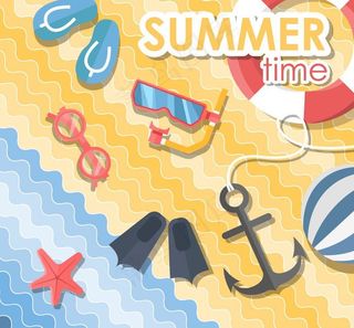 夏日沙滩剪贴画图片