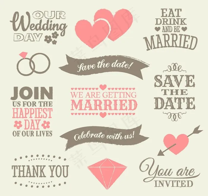 婚礼请柬背景图片eps,ai矢量模版下载