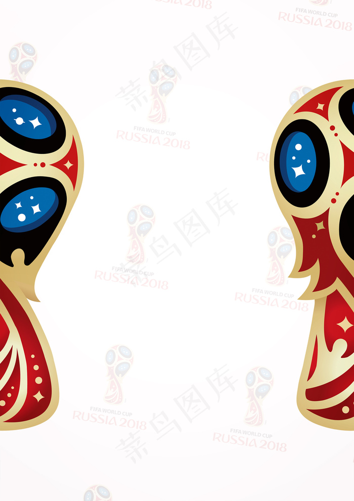 手绘卡通俄罗斯世界杯背景
